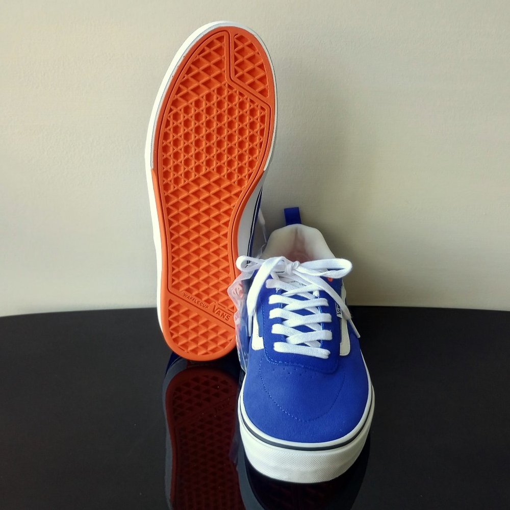 Vans Men's Kyle Walker Suede / Canvas Sneaker in Awesome Athletic Blue / Orange - Picture 13 of 14
